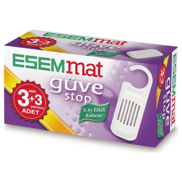 Esemmat  Güve Stop (3 Askı + 3 Çekmece) 3 Lü Set ürün görseli 1