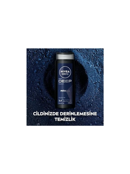 Nivea  Men Active Clean Erkek Duş Jeli 500 ml x2 - Resim 4