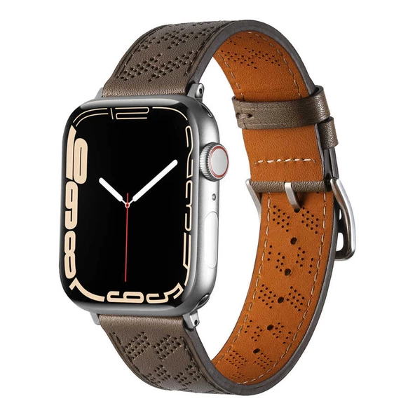 ​​​Apple Watch Ultra 49mm KRD-76 PU Deri Kordon - Resim 5