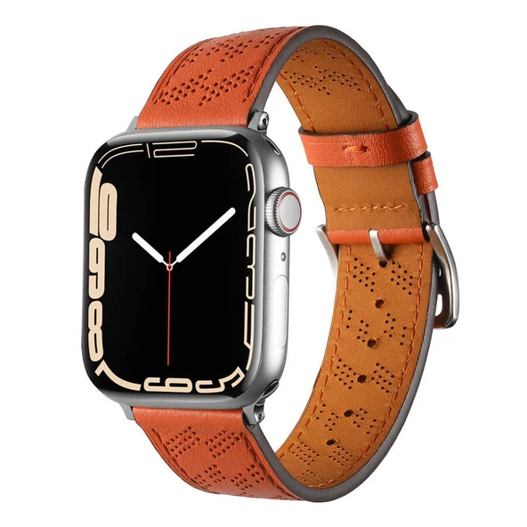 ​​​Apple Watch Ultra 49mm KRD-76 PU Deri Kordon - Resim 8