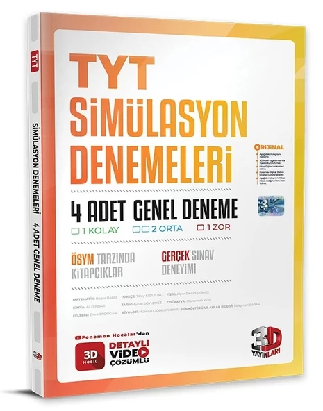 3D TYT 4'lü Simülasyon Genel Denemeleri ürün görseli 1