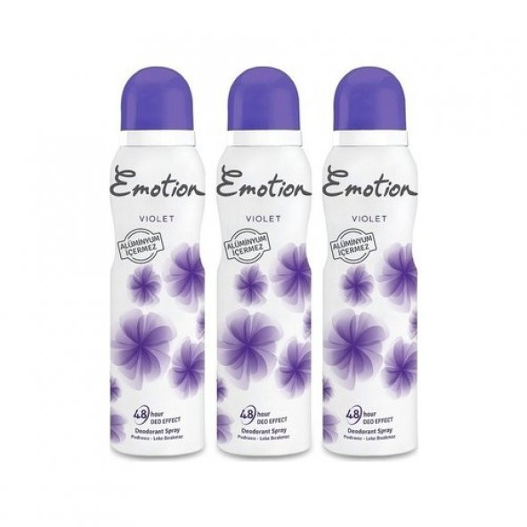 Emotion Violet Kadın Deodorant 150ml X 3 ürün görseli 1