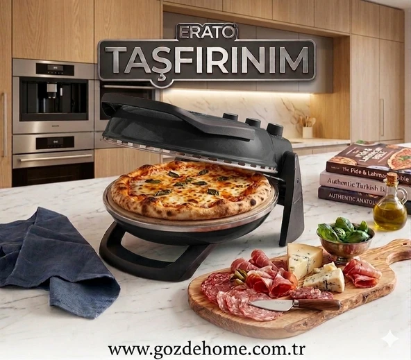 Siyah Erato Taşfırınım Lahmacun Makinesi Pizza Makinesi ürün görseli 1