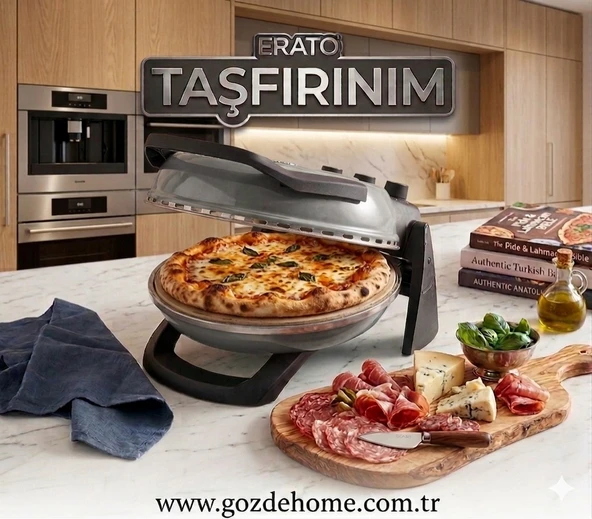 Gri Erato Taşfırınım Doğal Taş Tabanlı Pizza Makinesi ürün görseli 1