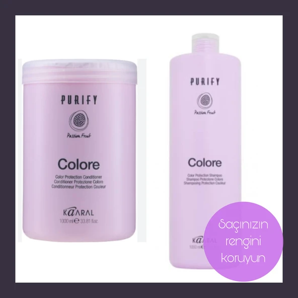 Kaaral Purify Colore Shampoo 1000ml & Colore Saç Kremi 1000ml. ürün görseli 1