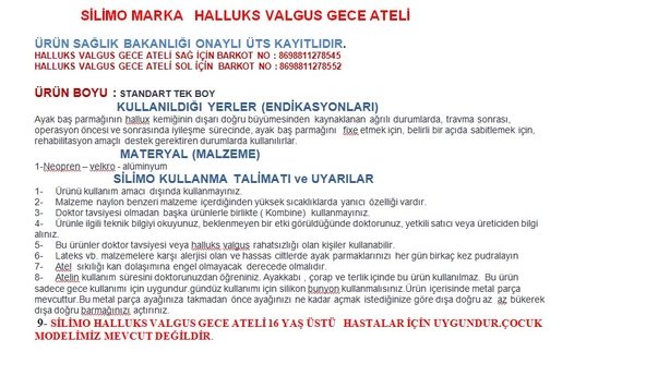 HALLUKS VALGUS GECE ATELİ 1 ÇİFT - Resim 4