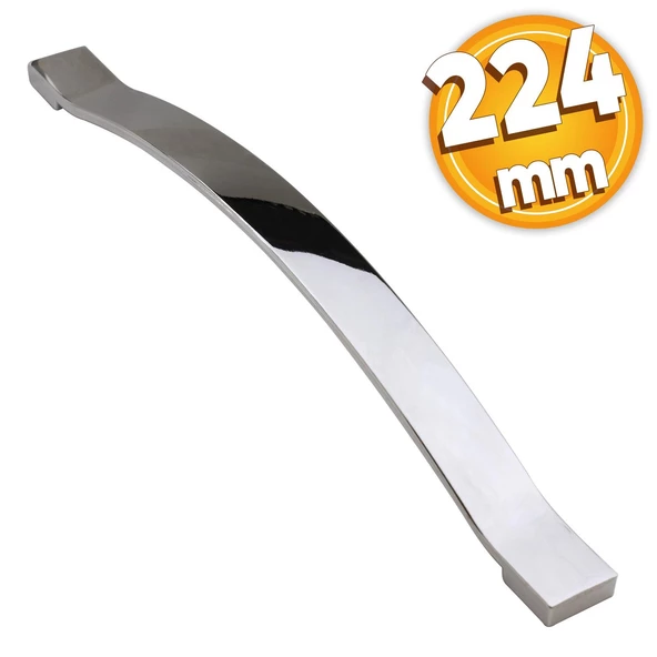 Akasya (224 MM - 22.4 CM) Mobilya Çekmece Mutfak Dolap Dolabı Kapak Kulpu Kulbu Krom Metal Kulpları ürün görseli 1