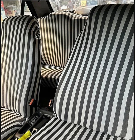 Çizgili Servis Kılıfı Siyah Beyaz- Zebra Desen Servis Kılıfı ürün görseli 1