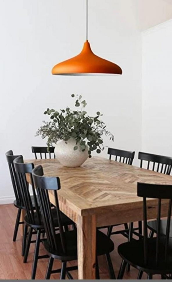 MYLİGHTS RETRO RUSTİK METAL SARKIT TURUNCU AVİZE 35 CM  ÇAP ürün görseli 1