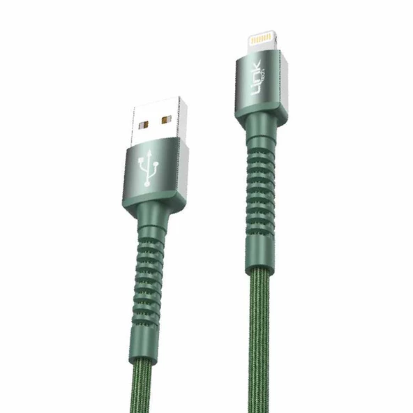 LinkTech K550 Lightning-USB Metal Başlı Data/Şarj Kablosu 3A 1mt - Resim 6