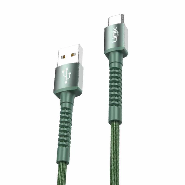 LinkTech K552 Type-C USB Metal Başlı Data/Şarj Kablosu 3A 1mt - Resim 6