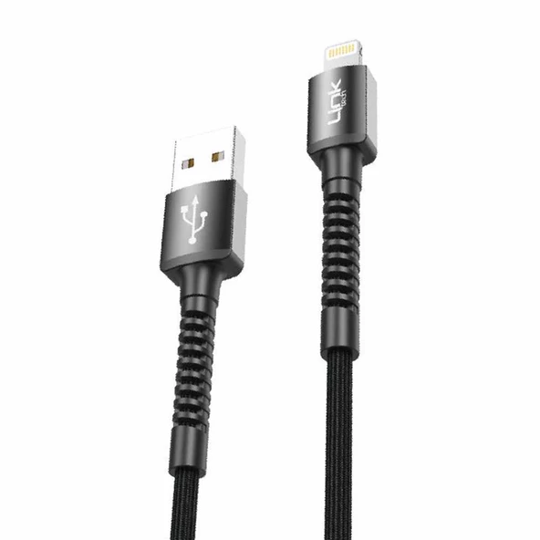 LinkTech K550 Lightning-USB Metal Başlı Data/Şarj Kablosu 3A 1mt - Resim 5