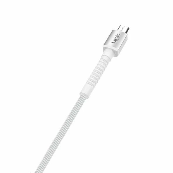 LinkTech K551 Micro USB Metal Başlı Data/Şarj Kablosu 3A 1mt - Resim 8