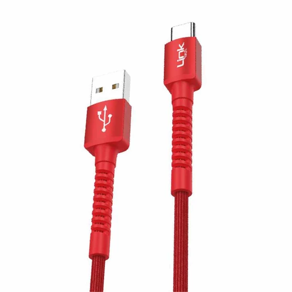 LinkTech K552 Type-C USB Metal Başlı Data/Şarj Kablosu 3A 1mt - Resim 3