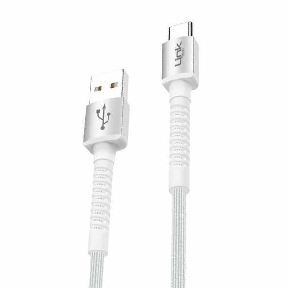 LinkTech K552 Type-C USB Metal Başlı Data/Şarj Kablosu 3A 1mt - Resim 2