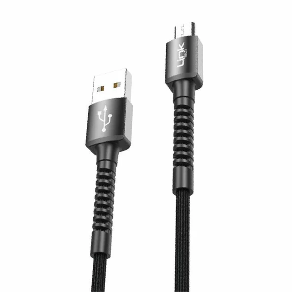 LinkTech K551 Micro USB Metal Başlı Data/Şarj Kablosu 3A 1mt - Resim 5