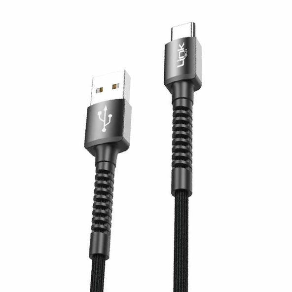 LinkTech K552 Type-C USB Metal Başlı Data/Şarj Kablosu 3A 1mt - Resim 5