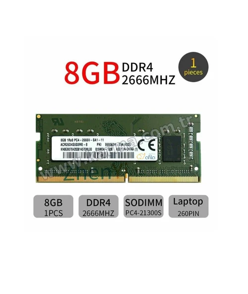NTB 8GB 2666MHz DDR4 Notebook Ram Bellek - Resim 3