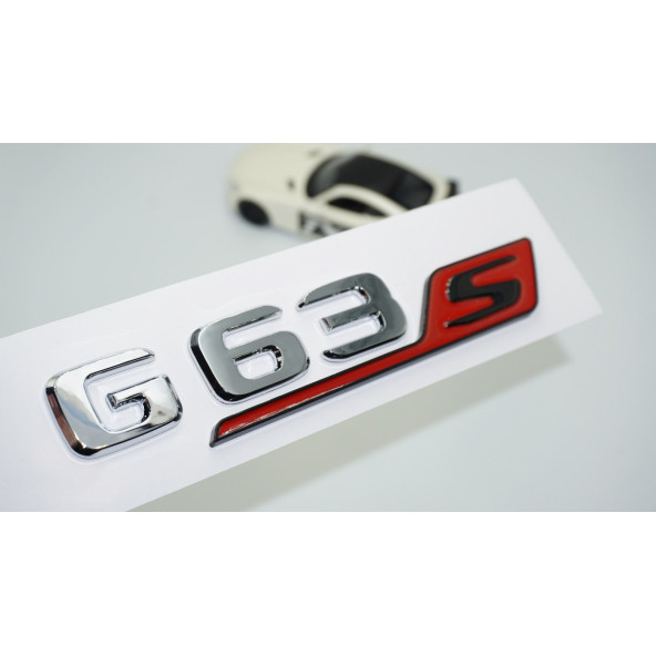 DK Tuning G63S Bagaj Kırmızı Krom ABS 3M 3D Yazı Logo Benz İle Uyumlu ürün görseli 1
