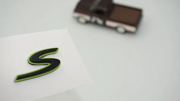 DK Tuning Porsche S Green Black Yeşil Siyah ABS Yazı Logo Arma ürün görseli 1