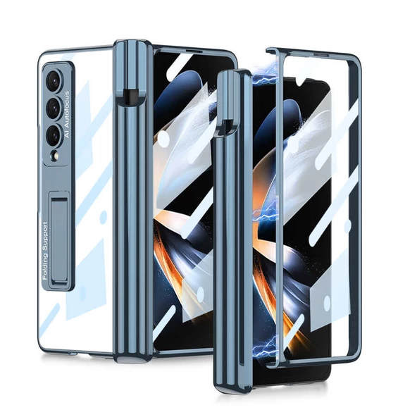 Galaxy Z Fold 4 Kılıf Zore Kıpta Standlı Kalem Bölmeli Kılıf ürün görseli 1
