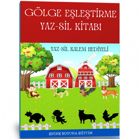 Okul Öncesi Gölge Eşleştirme YAZ-SİL Kitabı (Yaz Sil Kalem İlaveli) ürün görseli 1