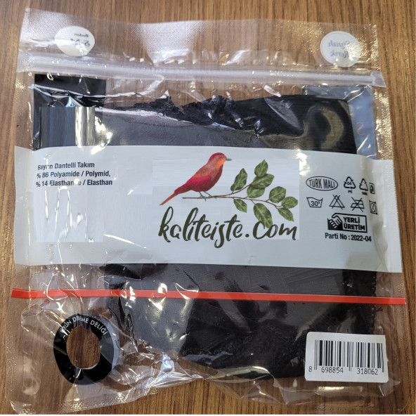 Kadın Dantelli Takım Siyah L-XL ürün görseli 1