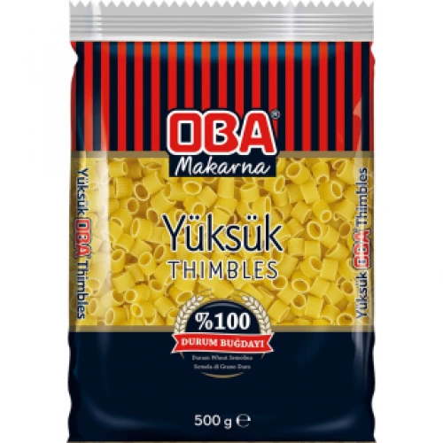 Oba Yüksük Makarna 500 g | Günlük Yemeklik Çorbalık Paket ürün görseli 1