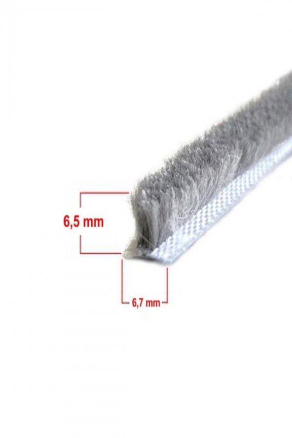 KALİTE - Alüminyum Pvc Kapı Pencere Cam Balkon Kıl Fitili En 6,7 - Kıl Uzunluğu 6,5 mm 5 mt ürün görseli 1