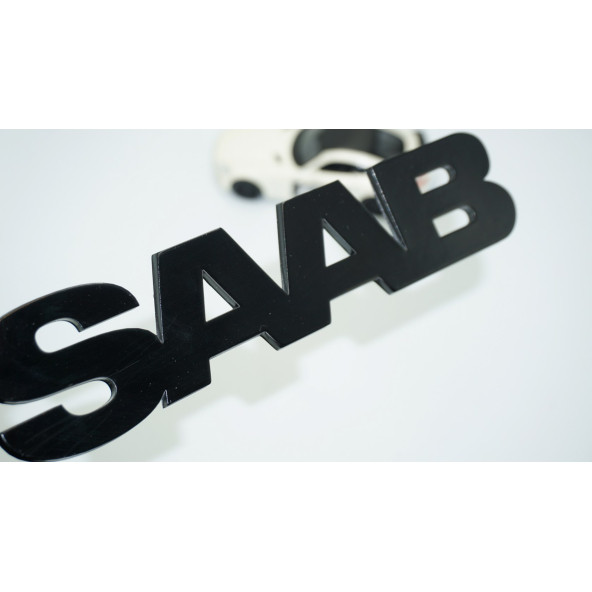 DK Tuning Saab Bagaj Parlak Siyah ABS Logo Amblem Arma ürün görseli 1