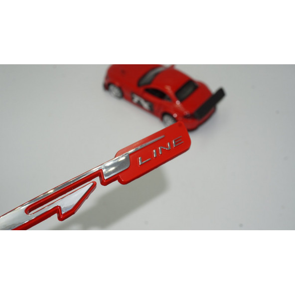 DK Kia GT Line Bagaj Logo 3M 3D Krom Kırmızı Metal Logo ürün görseli 1