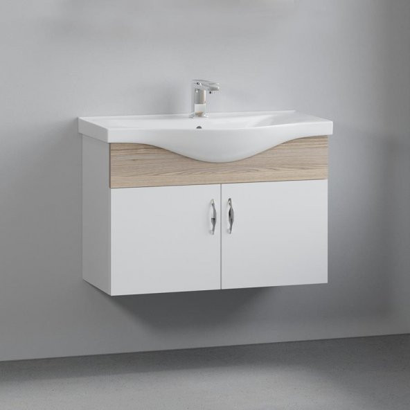 Denko Akyazı 80 cm MDF Alize Banyo Dolabı,Alt Modül ve Lavabo ürün görseli 1
