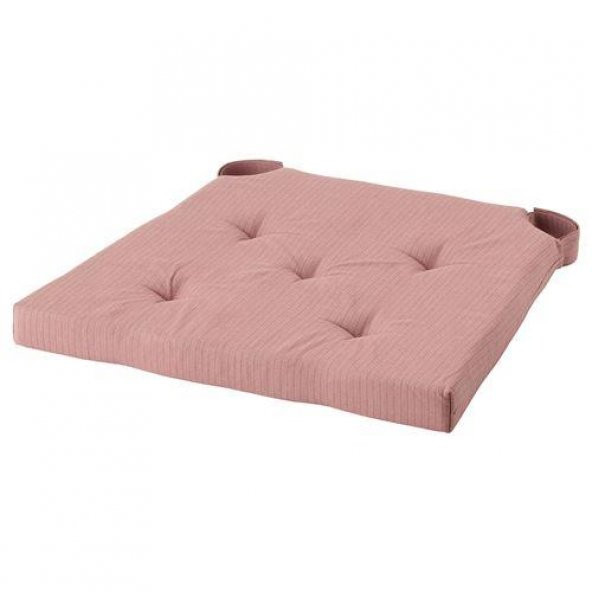Sandalye Minderi Pembe Renk MeridyenDukkan 35/42x40x4 cm IKEA Cırt Cırtlı Bantlı ürün görseli 1