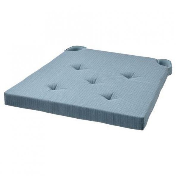Sandalye Minderi Mavi Renk MeridyenDukkan 35/42x40x4 cm IKEA Cırt Cırtlı Bantlı ürün görseli 1