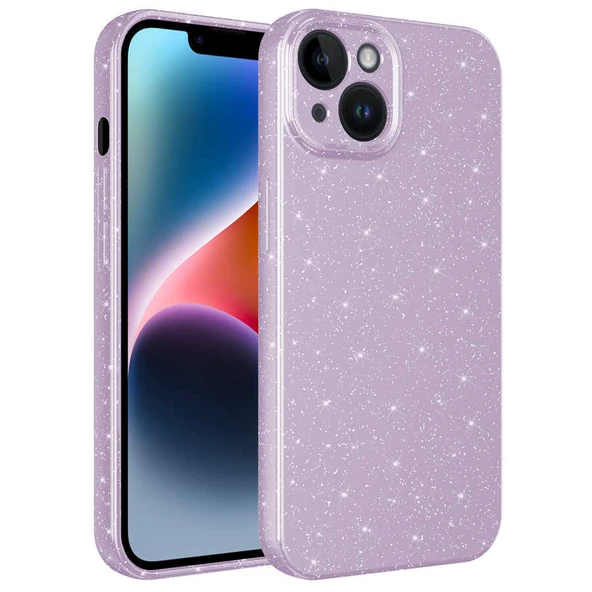Vendas iPhone 13 Uyumlu ( iPhone 13 ) Koton Serisi Kamera Korumalı Simli Lüks Silikon Kılıf ürün görseli 1