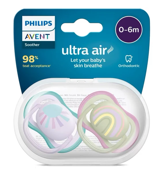 AVENT ULTRA AİR 0-6 AY KIZ 2 Lİ EMZİK SCF085/59 ürün görseli 1