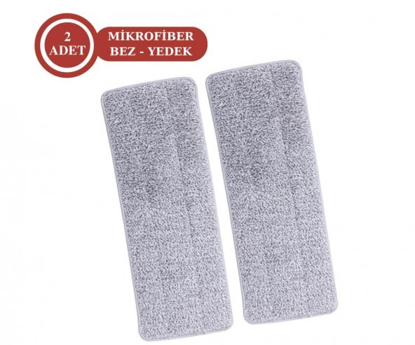 FLORA 2 ADET TRİO TABLET MİKROFİBER YEDEK MOP PASPAS BEZ F405 - 2Lİ ürün görseli 1