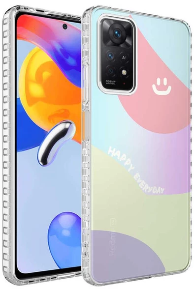 Redmi Note 11 Pro 5G Kılıf Airbag Kenarlı Renkli Desenli Elegans ürün görseli 1