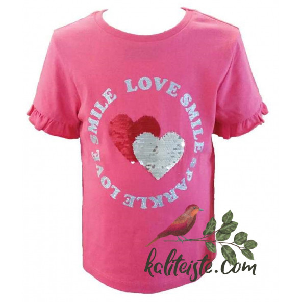 Kız Çocuk Kısa Kollu Payetli T-Shirt 1,5 - 2 Yaş ürün görseli 1