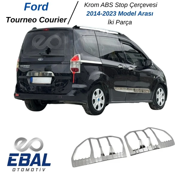 Ford Tourneo Courier Krom Stop Çerçevesi 2 Parça Abs 2014-2023 Model Uyumlu ürün görseli 1