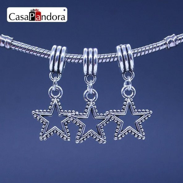 Worldshop GÜMÜŞ YILDIZ CHARM, CHARM BİLEKLİK KOLYE, UYUMLU ürün görseli 1