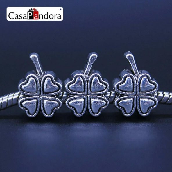 Worldshop  GÜMÜŞ YONCA CHARM, CHARM BİLEKLİK UYUMLU ürün görseli 1