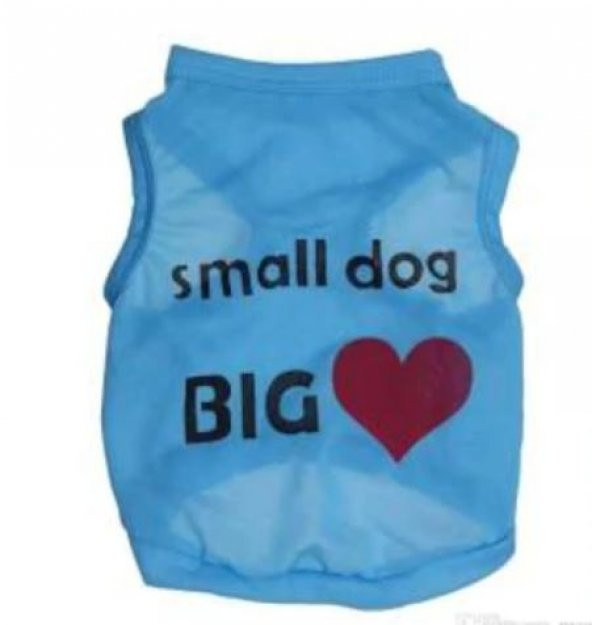 Pet Style KEDİ VE KÖPEK İÇİN SMALL DOG BİG LOVE ELBİSE,KIYAFET ürün görseli 1