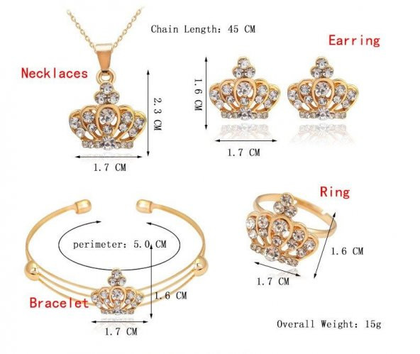 Worldshop MODA KOLYE, KÜPE, BİLEKLİK, YÜZÜK TAKI SETİ18GP SEVGİLİLER, ANNELER GÜNÜ, AHŞAP HEDİYE KUTUSU İÇERİSİNDE ürün görseli 1