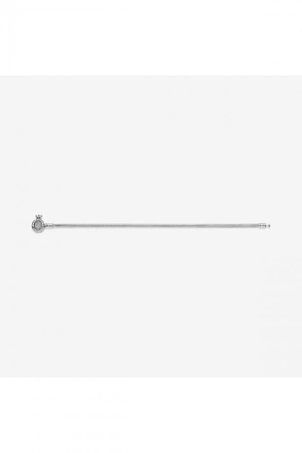 Worldshop Pandora Charm Uyumlu, Taç Klips Yılan Bileklik, Ahşap Kutu İçerisinde ürün görseli 1