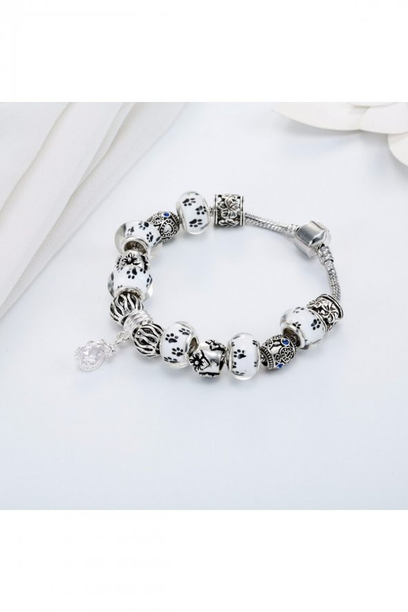 Worldshop Pandora Tarz, Petsever, Pati Charmlı Bileklik, Ahşap Kutu Içerisinde, Yeni Yıl, yılbaşı hediye ürün görseli 1