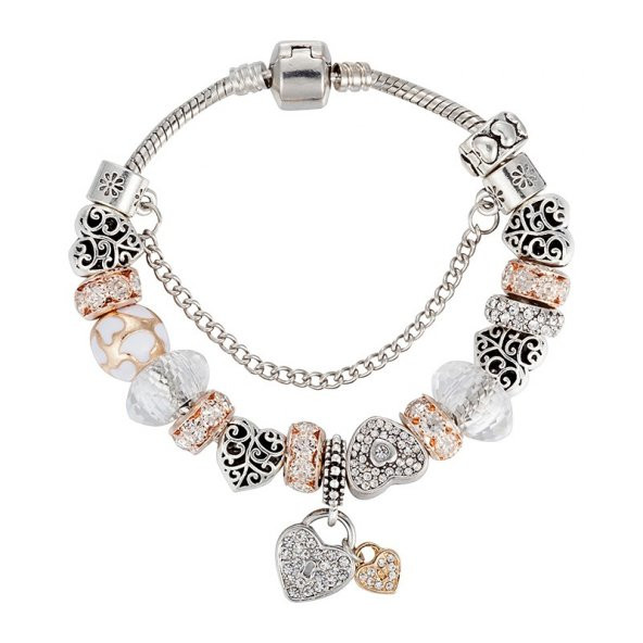 Worldshop YENİ TREND, CHARMLI BİLEKLİK(KALP MODEL ROSE GOLD), AHŞAP KUTU İÇERİSİNDE ürün görseli 1