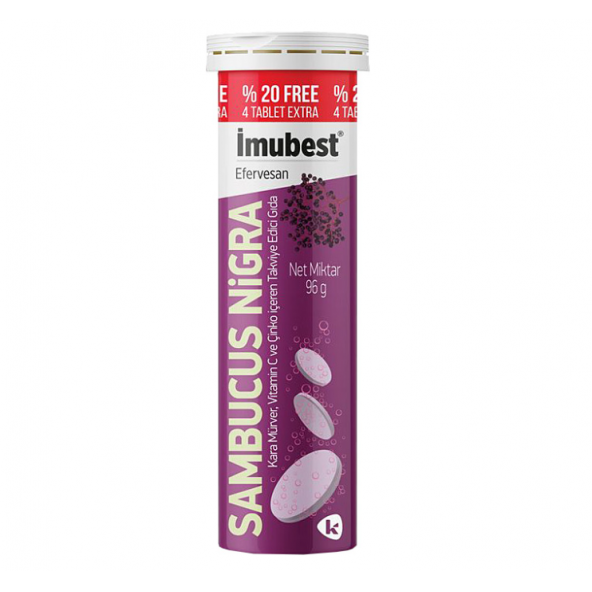 İmubest Sambucus Nigra & Vitamin C & Çinko 24 Efervesan Tablet ürün görseli 1