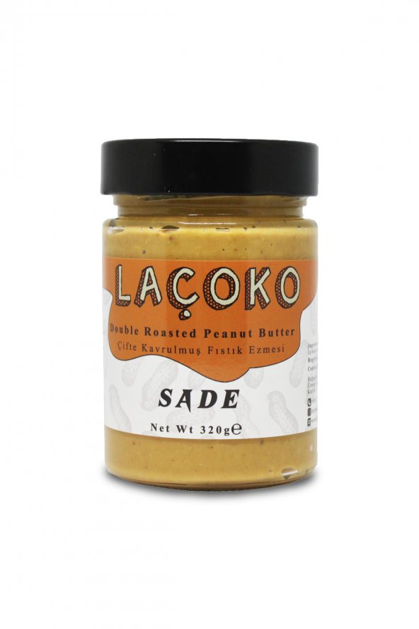 Laçoko Çifte Kavrulmuş Yer Fıstığı Ezmesi 320 G ürün görseli 1