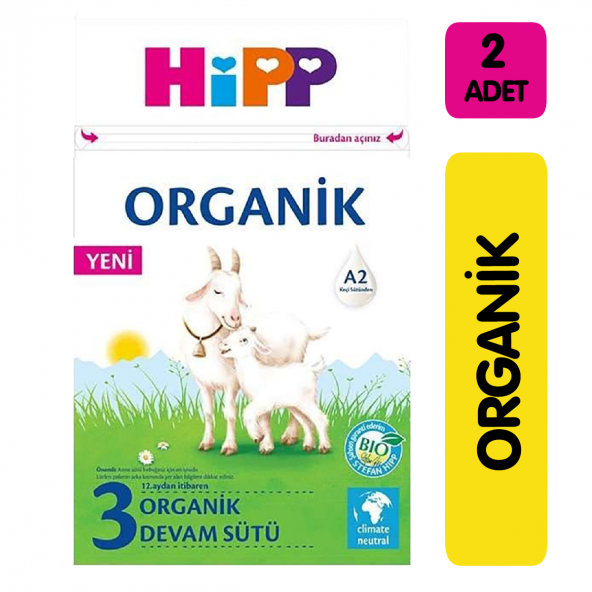Hipp 3 Organik Keçi Sütü Bazlı Devam Sütü 400 gr 2'li Paket ürün görseli 1